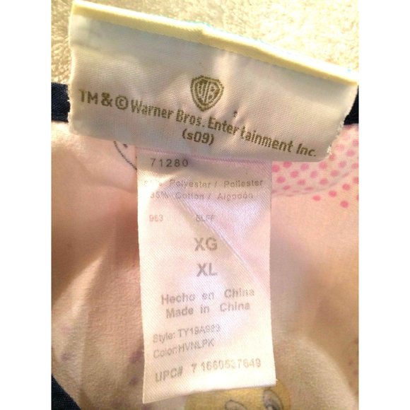 Tweety Bird Scrub Top Baby Looney Tunes V neck XL Short Slv Fun Fresh Warner Bro - Picture 5 of 6